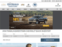 Tablet Screenshot of franklinfamilychevrolet.com